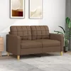 Image de vidaXL Canapé à 2 places Marron 140 cm Tissu canapé canapé rembourré sièges de salon causeuse canapé de salon canapé à 359094