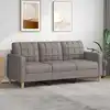 Image de Canapé À 3 Places Taupe 180 Cm Tissu Vidaxl