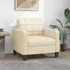 Image de vidaXL Fauteuil Crème 60 cm Similicuir 359108