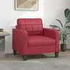 Image de Fauteuil Rouge Bordeaux 60 Cm Similicuir Vidaxl