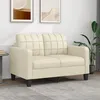 Image de vidaXL Canapé à 2 places Crème 120 cm Similicuir 359113