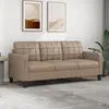 Image de vidaXL Canapé à 3 places Cappuccino 180 cm Similicuir 359126