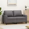 Image de Canapé À 2 Places Gris 120 Cm Similicuir Vidaxl