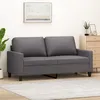 Image de Canapé À 2 Places Gris 140 Cm Similicuir Vidaxl