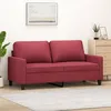 Image de Canapé À 2 Places Rouge Bordeaux 140 Cm Similicuir Vidaxl