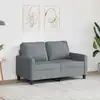 Image de Canapé À 2 Places Gris Clair 120 Cm Tissu Vidaxl