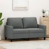 Image de vidaXL Canapé à 2 places Gris foncé 120 cm Tissu canapé canapé rembourré sièges de salon causeuse canapé de salon 359156