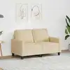 Image de Canapé À 2 Places Crème 120 Cm Tissu Vidaxl