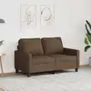 Image de Canapé À 2 Places Marron 120 Cm Tissu Vidaxl