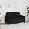 Image de Canapé À 2 Places Noir 120 Cm Tissu Vidaxl