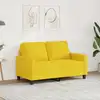 Image de Canapé À 2 Places Jaune Clair 120 Cm Tissu Vidaxl