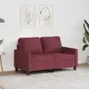 Image de Canapé À 2 Places Rouge Bordeaux 120 Cm Tissu Vidaxl