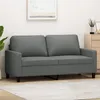 Image de vidaXL Canapé à 2 places Gris foncé 140 cm Tissu canapé canapé rembourré sièges de salon causeuse canapé de salon 359164