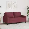 Image de Canapé À 2 Places Rouge Bordeaux 140 Cm Tissu Vidaxl