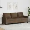 Image de Canapé À 3 Places Marron 180 Cm Tissu Vidaxl