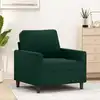 Image de Fauteuil Vert Foncé 60 Cm Velours Vidaxl
