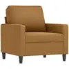 Image de Fauteuil Marron 60 Cm Velours Vidaxl