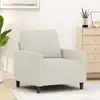 Image de Fauteuil Crème 60 Cm Velours Vidaxl