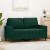 Image de Canapé À 2 Places Vert Foncé 120 Cm Velours Vidaxl