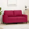 Image de Canapé À 2 Places Rouge Bordeaux 120 Cm Velours Vidaxl