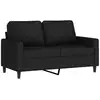 Image de Vidaxl canapé à 2 places noir 120 cm velours
