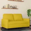 Image de Canapé À 2 Places Jaune 120 Cm Velours Vidaxl