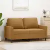Image de Canapé À 2 Places Marron 120 Cm Velours Vidaxl
