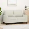 Image de Canapé À 2 Places Crème 120 Cm Velours Vidaxl