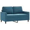 Image de Canapé À 2 Places Bleu 120 Cm Velours Vidaxl