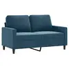 Image de Vidaxl canapé à 2 places bleu 120 cm velours