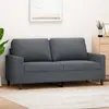 Image de Canapé À 2 Places Gris Foncé 140 Cm Velours Vidaxl