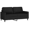 Image de Vidaxl canapé à 2 places noir 140 cm velours