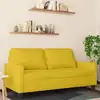 Image de Canapé À 2 Places Jaune 140 Cm Velours Vidaxl