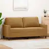 Image de Canapé À 2 Places Marron 140 Cm Velours Vidaxl
