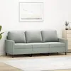Image de vidaXL Canapé à 3 places Gris clair 180 cm Velours 359209