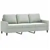 Image de Vidaxl canapé à 3 places gris clair 180 cm velours