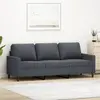 Image de Canapé À 3 Places Gris Foncé 180 Cm Velours Vidaxl