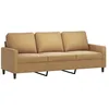 Image de Canapé À 3 Places Marron 180 Cm Velours Vidaxl