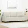 Image de Canapé À 3 Places Crème 180 Cm Velours Vidaxl