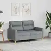 Image de Canapé À 2 Places Gris Clair 120 Cm Tissu Vidaxl
