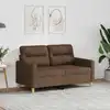 Image de Canapé À 2 Places Marron 120 Cm Tissu Vidaxl