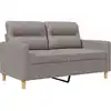 Image de Canapé À 2 Places Taupe 120 Cm Tissu Vidaxl