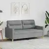 Image de Canapé À 2 Places Gris Clair 140 Cm Tissu Vidaxl
