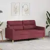 Image de Canapé À 2 Places Rouge Bordeaux 140 Cm Tissu Vidaxl
