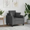 Image de vidaXL Fauteuil Siège avec Accoudoirs et Dossier Rembourrés Canapé avec Coussin Meuble de Salle de Séjour Moderne Gris 359252