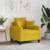 Image de Fauteuil Jaune Clair 60 Cm Tissu Vidaxl