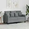 Image de Canapé À 2 Places Gris Clair 120 Cm Tissu Vidaxl