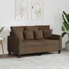Image de Canapé À 2 Places Marron 120 Cm Tissu Vidaxl