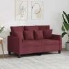Image de vidaXL Canapé à 2 Places Causeuse avec Oreillers Siège avec Accoudoirs et Dossier Rembourrés Meuble de Salon Moderne 359265