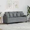 Image de Canapé À 2 Places Gris Clair 140 Cm Tissu Vidaxl